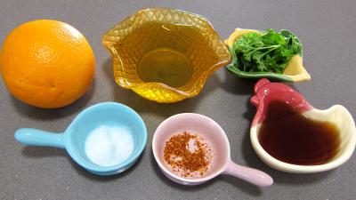Ingrédients pour la recette : Vinaigrette à l'orange