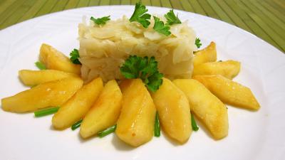 chou blanc : Assiette de chou aux pommes