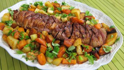plat complet : Plat de magrets à la maraîchère