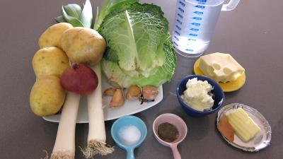 Ingrédients pour la recette : Potée de légumes