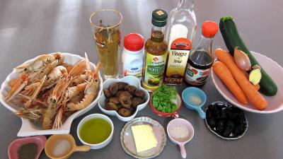 Ingrédients pour la recette : Langoustines et sauce au floc de Gascogne
