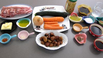 Ingrédients pour la recette : Cochon et son filet avec sa sauce au parfum de Chine