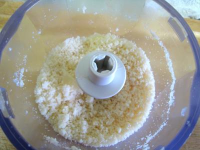 Crumble aux haricots verts et sa crème d'ail - 3.4
