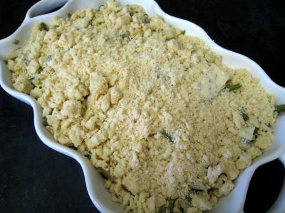 Crumble aux haricots verts et sa crème d'ail - 13.1