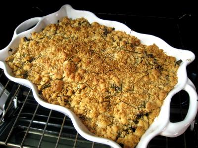 Crumble aux haricots verts et sa crème d'ail - 14.1