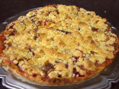 prune : Crumble aux prunes et aux bananes