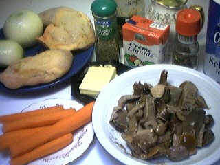 Ingrédients pour la recette : Cuisses de poulet forestières