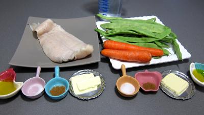 Ingrédients pour la recette : Flétan et sa sauce à la mangue