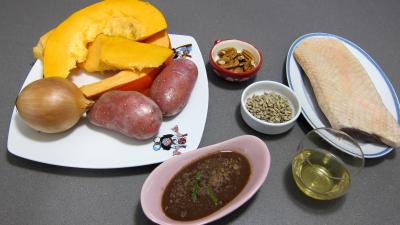 Ingrédients pour la recette : Citrouille et son magret en salade