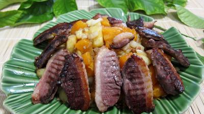 Recette Citrouille et son magret en salade