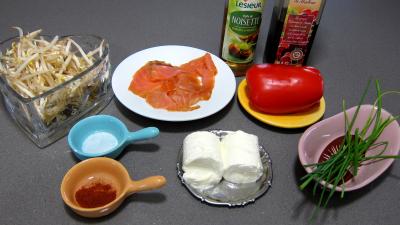 Ingrédients pour la recette : Cuillères de truite fumée