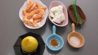 Ingrédients pour la recette : Navettes aux crevettes et à la ricotta
