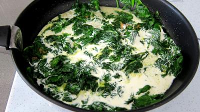 Epinards à la crème fondante et tagliatelles - 3.2