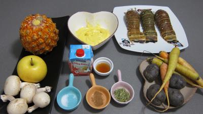Ingrédients pour la recette : Queues de langoustes en salade