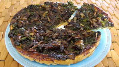 Image : recette Tatin aux oignons et aux épinards