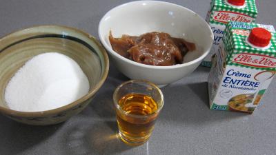 Ingrédients pour la recette : Crème caramel aux marrons