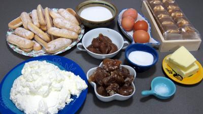 Ingrédients pour la recette : Cheese cake aux marrons glacés