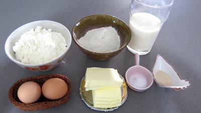 Ingrédients pour la recette : Gaufrettes au blé noir ou sarrasin