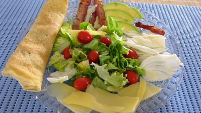 Image : recette Crêpes en salade aux légumes variés