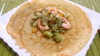 Cuisine chinoise : Blancs de poireaux à la chinoise et ses crêpes