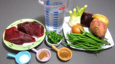 Ingrédients pour la recette : Autruche en bouillon