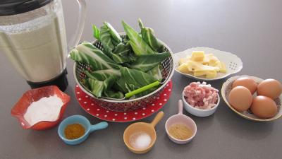Ingrédients pour la recette : Blettes et ses crêpes soufflées