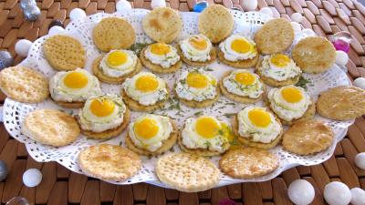 Recette Crackers à la ricotta et aux oeufs de caille