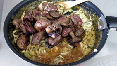 Coeurs de canard aux cèpes - 7.3