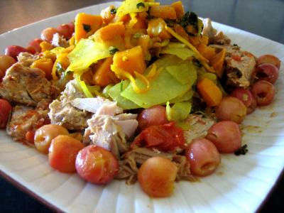 Recette Thon au chou-rave et cerises