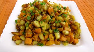 Recette Panais et patates douces aux épices 
