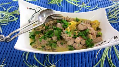 Ail : Plat de filets mignon de porc ananas et crème de coco