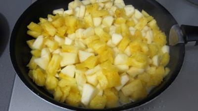 Boudins aux pommes et ananas à la purée de framboises Vitabio - 11.2