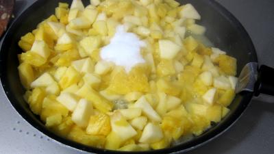 Boudins aux pommes et ananas à la purée de framboises Vitabio - 11.4