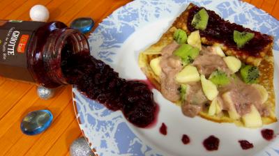Recette Crêpes farcies à la purée de griottes Vitabio