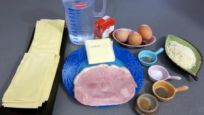 Ingrédients pour la recette : Lasagnes au jambon