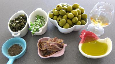 Ingrédients pour la recette : Tapenade 