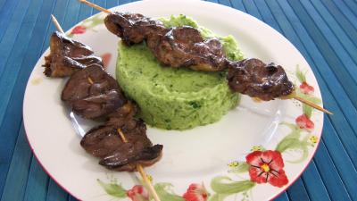 Recette Laitue et pommes de terre en purée et ses coeurs de canard