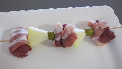 Magrets en brochettes à la plancha en salade - 6.1