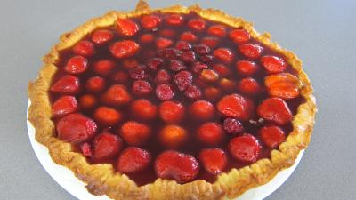 Tarte au fromage nature avec fraises et framboises - 8.1