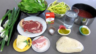 Ingrédients pour la recette : Pizza à l'oseille et aux haricots beurre