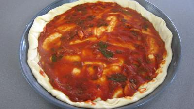 Pizza aux petits pois et aubergines - 9.1