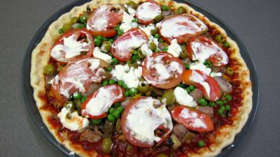 Pizza aux petits pois et aubergines - 10.2