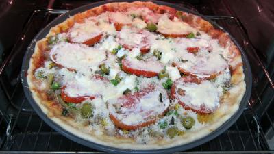 Pizza aux petits pois et aubergines - 10.4