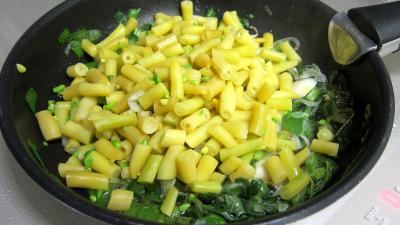 Pâtes spaghettis aux haricots beurre - 4.4