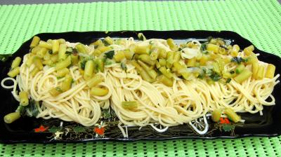 Pâtes spaghettis aux haricots beurre - 8.2
