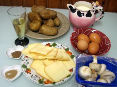 Ingrédients pour la recette : Pommes de terre à la raclette