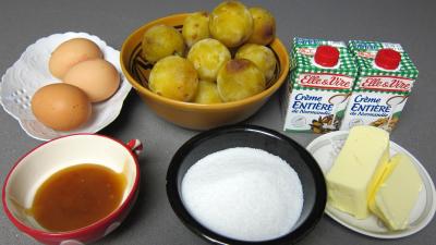 Ingrédients pour la recette : Crème glacée aux prunes jaunes