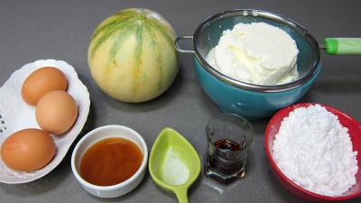 Ingrédients pour la recette : Verrines de melon au fromage blanc