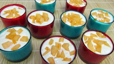 Dessert meringué : Verrines de melon au fromage blanc