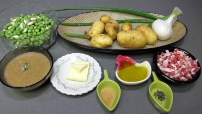 Ingrédients pour la recette : Pommes de terre à la sauce blanche